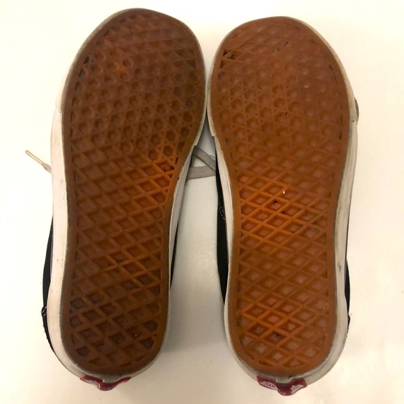 Vans 6.5 Black Old Skool Shoe White Sidestrip stitch Suede & canvas very good - Picture 9 of 9